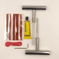 Outils de réparation de pneus d'urgence - Kit pour voiture et camion avec vulcanisateur, bouchons et patchs froids