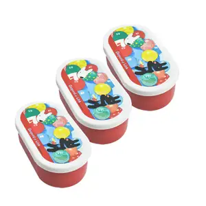 Food Grade Plastic Childrens' Lunch Box Oval Exquisite Food Container Microwave Dishwasher Safe Kids Bento Lunch Box