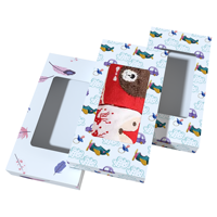 Boîtes de sous-vêtements de chaussettes pliantes en carton avec fenêtre en PVC pour chaussette de sous-vêtements petite boîte d'emballage cadeau