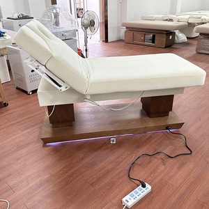 โต๊ะนวด3มอเตอร์ฐานไม้แข็งสำหรับใช้แต่งหน้าในร้านเสริมสวยสไตล์ไทย - Product Image 4