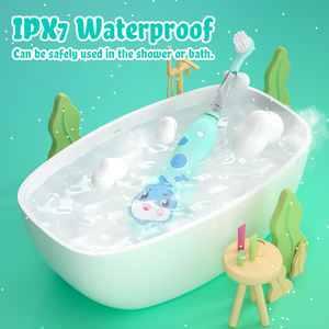 Seago niños temporizador automático inteligente impermeable batería recargable cerdas suaves silicona Oral Sonic cepillo de dientes eléctrico - Product Image 2