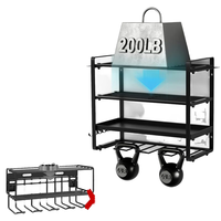 Organisateur d'outils électriques mural, support de rangement robuste pour boîte à outils, support de perceuse pour garage
