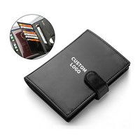 Portefeuille de voyage en PU pour homme, protège-passeport en cuir RFID, porte-cartes et porte-documents