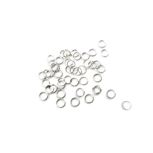 Anelli a Cerchio Ilan 10mm in Acciaio Inossidabile Color Oro Bianco per Creazione di Gioielli - Product Image 1