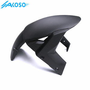 AKOSO 3K 건조 탄소 섬유 오토바이 액세서리 가와사키 ZX10R ZX-10R 2016-2020 에 대 한 앞 바퀴 펜더 허거 머드가드 - Product Image 5