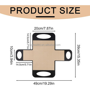 Factory Customize Reusable Food-Grade <b>Silicone</b> Bread Loaf Pan Liner Heat Resistant Oven Safe with 4 Handles - Product Image 2