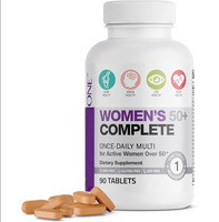 Complément alimentaire quotidien pour femmes 50 ans et plus, multivitamines et multiminéraux complets, comprimés, fabriqué en usine GMP