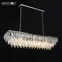 Lustre MEEROSEE Lustre de table à manger argenté Lampes de luxe pour salon et salle à manger MD93145