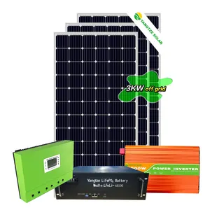 3kw 家用太阳能照明系统与电池备份 24 小时使用