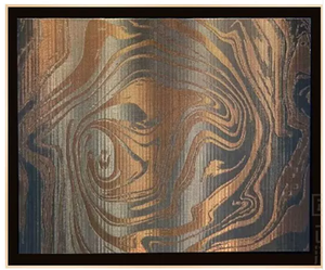 High End Customized Modern Gold Foil Metal <b>Wire</b> Mesh Wall Art OEM ODM Processing Customer Images Luxury Hotel Lobby Mural Decor - Product Image 2