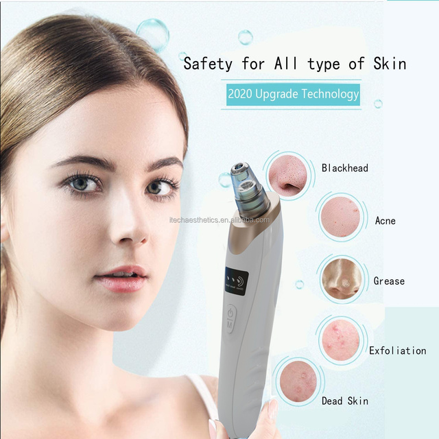 Home Use Blackhead Remover Device Electric Facial Pore Cleaner Strong Vacuum Suck Deep Cleaning Tool Nose Blackhead Removal Kit