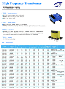 Ei40 <span class=keywords><strong>ee40</strong></span> 220V 12V biến áp 500W PCB biến áp tần số cao biến áp cho bộ sạc thử nghiệm hệ thống - Product Image 2