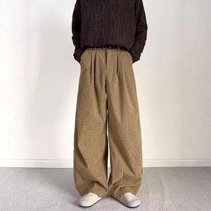 Melard Yamamoto Men Autumn Winter Trendy Brand Fleece <b>Lined</b> Thickened Draped Lazy Style Loose Casual Versatile Wide-Leg <b>Pants</b> - Product Image 3