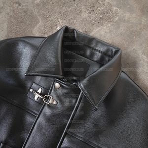 OEM personalizado lucha contra incendios hebilla <span class=keywords><strong>bombero</strong></span> cierre motorista montar motocicleta chaquetas <span class=keywords><strong>de</strong></span> cuero para los hombres - Product Image 2