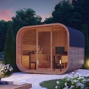 Accueil Salle de sauna infrarouge lointain Sauna sec en bois de pruche infrarouge pour 3 personnes à vendre - Product Image 4