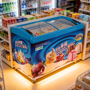 Vitrine réfrigérée pour glaces, sorbets et crèmes glacées, avec porte coulissante en verre personnalisée, vente chaude, prix bas - Product Image 1