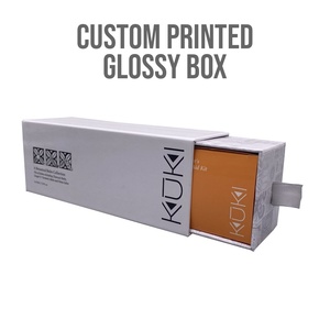 Caja de Regalo Elegante con Cajón Deslizable y Laminado Brillante, Estilo Nupcial, con Cinta, para Coordinadores de Eventos, OEM - Product Image 4