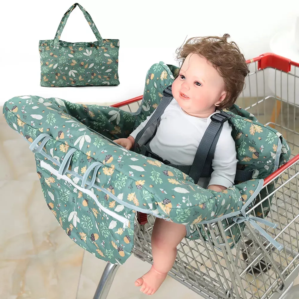 Capa alta para cadeira de crianças, capa protetora de carrinho de bebê para compras