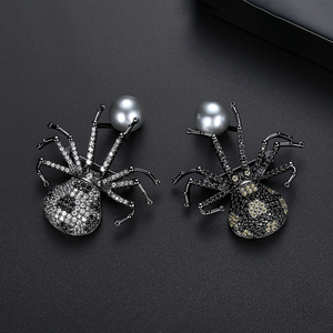 Luoteemi เข็มกลัดแฟชั่นฮิปฮอปสีดำฮาโลวีนขายส่งแมงมุมและเข็มกลัดสัตว์ดีไซน์ - Product Image 4