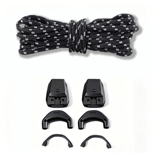 NOUVEAU Lacet en nylon rond sans nœud avec crochets en plastique et verrous pour chaussures d'extérieur - Product Image 3