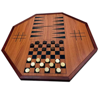 Jeu de société de dextérité classique en bois Plateau de crokinole portable en bois