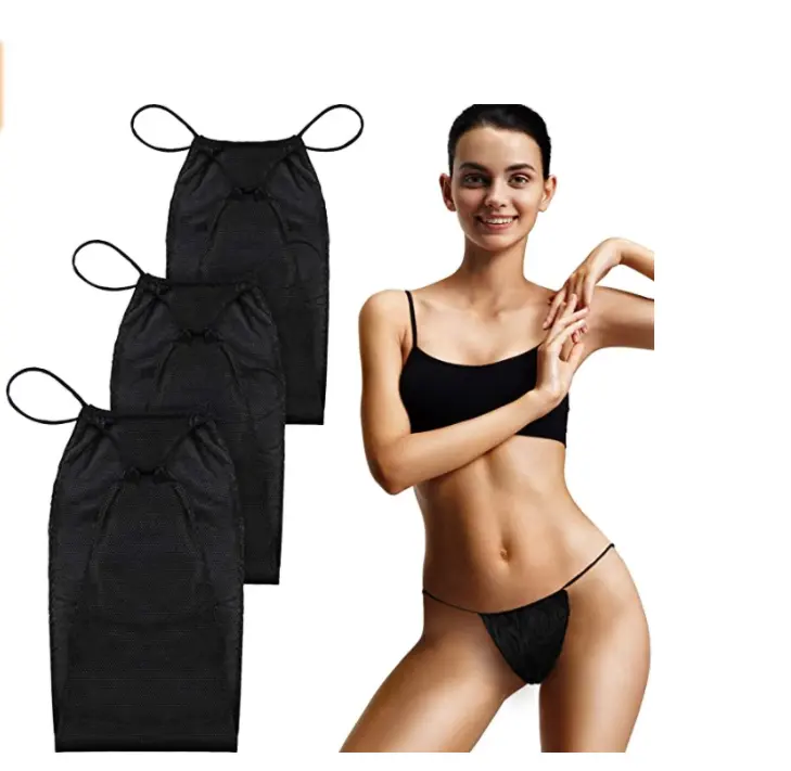 Soutien-gorge et culotte en maille pour femmes,, ensemble String, Camisole, haut court à usage unique, pour le Spa, Massage, nouvelle collection