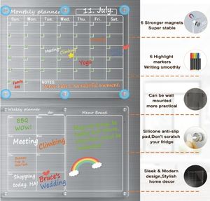 주방 액세서리 아크릴 달력 냉장고 냉장고 자석 달력 마그네틱 냉장고 플래너 드라이 지우기 보드 - Product Image 2