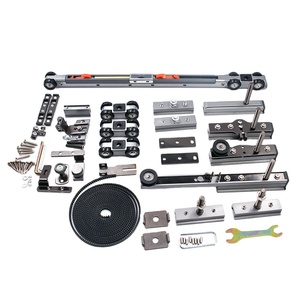 TEMAX M974 Venta Caliente 2 + 1 Doble Cierre Suave Telescópico Rodillo de <span class=keywords><strong>Puerta</strong></span> Corredera con Sistema de Transmisión de Correa de Alambre de Acero - Product Image 6