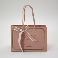 Sacs en carton à provisions pour porte-sous-vêtements rose personnalisé avec votre propre conception de logo Impression laminée