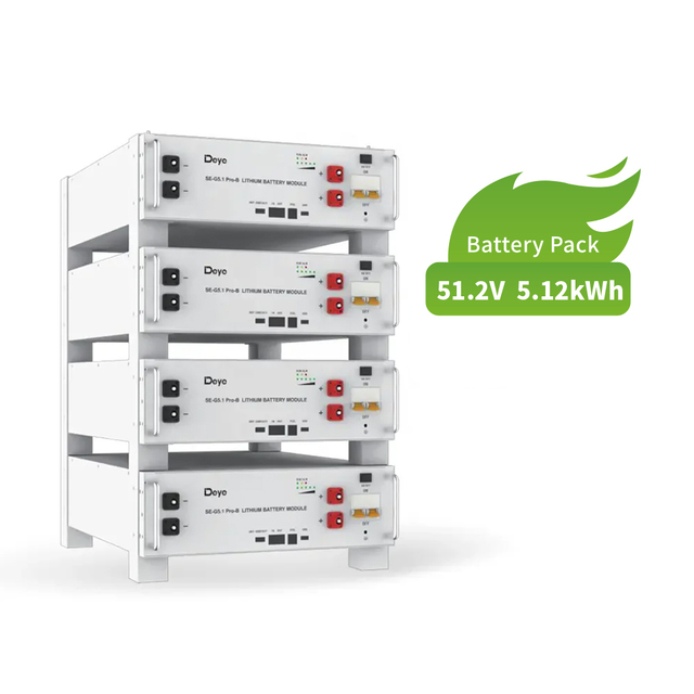 Deye 51.2V 100Ah Stackable Lithium Ion Battery G5.1Pro-B, EU Stock Available for Compatible Home Solar Energy Storage Systems