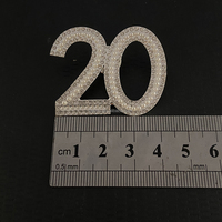 Numéro numérique personnalisé 1 2 3 4 5 6 7 8 9 10 11 12 13 14 15 16 17 18 19 20 Broches en perles et cristaux disponibles tous les numéros
