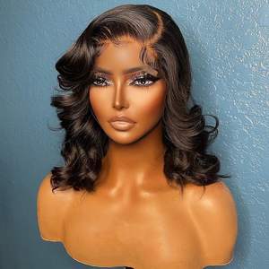 Pelucas de cabello humano <span class=keywords><strong>ondulado</strong></span> para mujeres, cabello Natural <span class=keywords><strong>con</strong></span> <span class=keywords><strong>flequillo</strong></span> libre, brasileño, Remy, 150% de densidad - Product Image 1