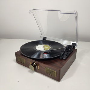Đơn Giản & Tốt Nhất Retro Bằng Gỗ Turntable <span class=keywords><strong>Record</strong></span> <span class=keywords><strong>Player</strong></span> Với Không Dây BT Đầu Vào - Product Image 3