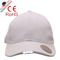 Abridor de Botellas Personalizado de Color Blanco con Luz LED, Gorra de Béisbol
