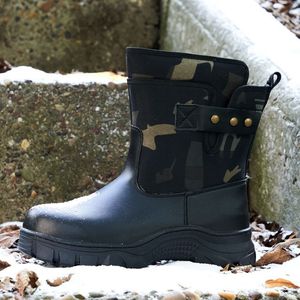 Botas de Nieve de Invierno con Forro de Lana, Antideslizantes, para Hombre, Tallas 38-45, Color Sólido, Gamuza, Piel Sintética, Suela Inyectada - Product Image 3