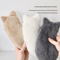 Trousse à crayons en peluche chat Kawaii, pochette douce et moelleuse en forme de chat, grande capacité pour étudiants, fournitures scolaires, cadeau, vente en gros