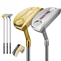 Putter de golf en fer doux 304, tête forgée en forme de lame, usinée CNC, faible COG, 34 pouces, manche en acier, or/argent/gris anthracite, OEM, droitier, pour homme