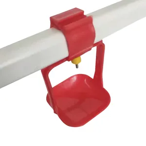 YYC PH181 hanging poultry drinking line chicken nipple drinker drip cup with two arms