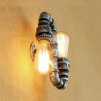 Lampe murale industrielle style loft en tuyau d'eau, idéale pour restaurant, salon, bar, café, couloir, escalier, club, pub