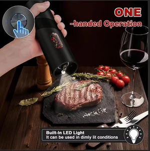 2 Pcs Plastic Household Spice Automatic Salt and Pepper Set with USB Charging Stand - Product Image 5