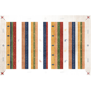 Tapis de sol amovible et lavable, rectangulaire, rayé, en fibre de polyester, lavable en machine, pour usage domestique, isolation acoustique - Product Image 3