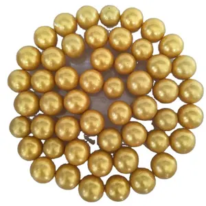 Custom 12mm 14mm 16mm 25mm painted Gold colored glass marbles ball for wooden game