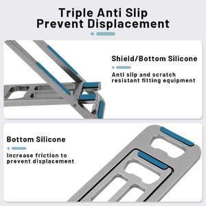 Portable Stainless Steel Mobile Phone Holders Multi-Angle Aluminum Alloy Adjustable Cell Phone <b>Stand</b> - Product Image 3