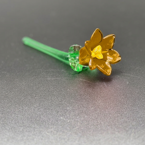 Decoración de Flores de Cristal Morado, Accesorio de Escritorio Hecho a Mano, Diseño Moderno, Pieza Única - Product Image 3
