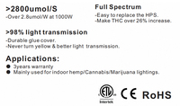 Kit d'éclairage LED pour culture de plantes à spectre complet 90 CRI, LM301H, LM301B, IR, UV, UVA, UVB, 1000W, 8, 10, 12 barres