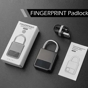 Lucchetto Intelligente con Impronta Digitale e Ricarica USB Senza Chiave, Sblocco Rapido, in Lega di Zinco, con Chip di <span class=keywords><strong>Auto</strong></span>-riconoscimento - Product Image 4