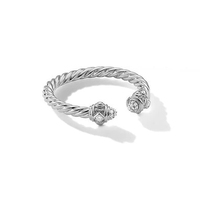 Gemnel 925 Anillo de plata esterlina Eternity Band Ajustable Twist Diamond
