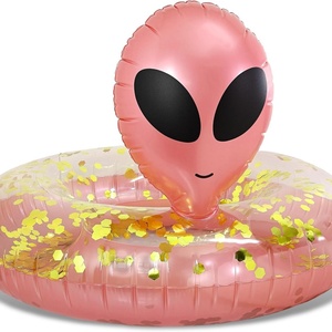Flotador Inflable de PVC con Forma de Extraterrestre, 36*24.5 Pulgadas, Cuatro Colores, Divertido para Adultos, Fiestas en la Playa y Vacaciones - Product Image 4