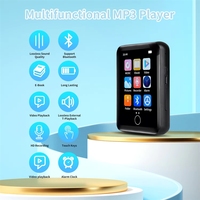 Lecteur MP3 Bluetooth avec écran tactile de 2,5 pouces, son sans perte, lecteur de livres électroniques, haut-parleur intégré, lecture vidéo, enregistrement HD, réveil