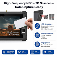 Tablette industrielle robuste professionnelle de 8 pouces Android 9 IP65 avec lecteur de code 4G LTE NFC pour chantier de construction en extérieur